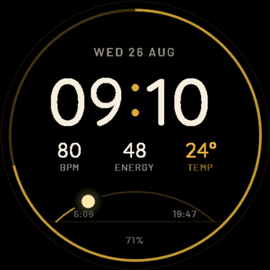 Noir Aurum watch face